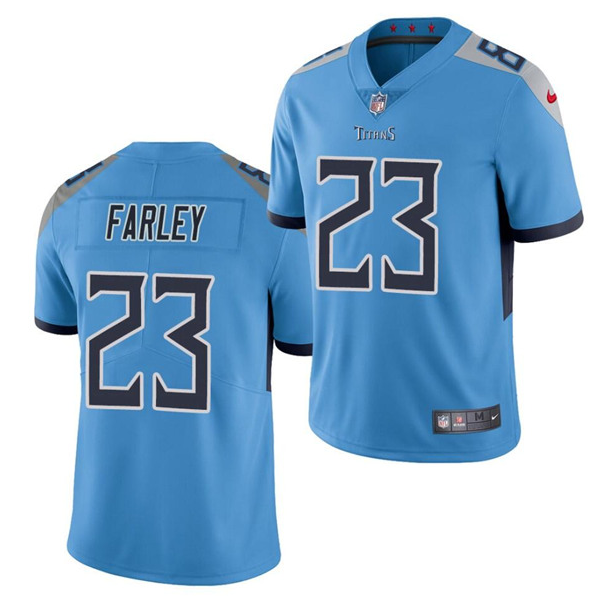 Men's Tennessee Titans #23 Caleb Farley Blue Vapor Untouchable Stitched Jersey Men's Tennessee Titans #23 Caleb Farley Blue Vapor Untouchable Stitched Jersey